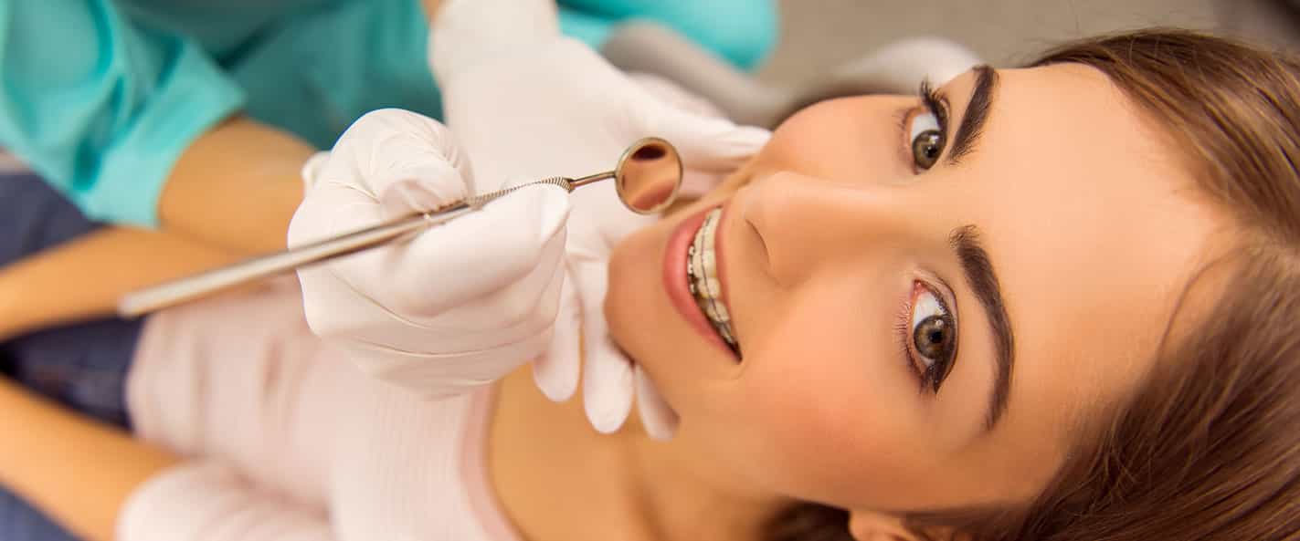 Patient smiling during treatment