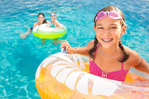 Young Girl in swimming pool